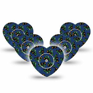 ExpressionMed Tractors Freestyle Libre 2 and Libre 2 Plus Heart Shape Tape, Abbott Lingo, 5-Pack Tape and 5-Pack Sticker Toy Tractor Truck, Adhesive Patch CGM Design