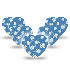 Painted Daisies Heart Libre Tapes, Abbott Lingo 5-Pack Tape and 5-Pack Sticker