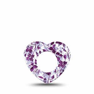 ExpressionMed Textured Petals Freestyle Libre 2 Heart Shape Tape, Abbott Lingo,  Single Tape Blooming Petals Adhesive Patch CGM Design