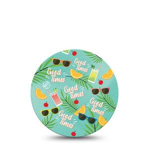 ExpressionMed Good Times Libre 2 Overpatch, Single, Summer Getaway Inspired, CGM Adhesive Tape Design, Abbott Lingo