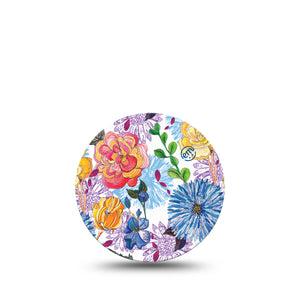 Stylised Floral Libre 3 Overpatch, Single, Floral Garden Inspired, CGM Adhesive Tape Design