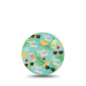 ExpressionMed Good Times Libre 3 Overpatch, Single, Summer Day Off Inspired, CGM Adhesive Tape Design