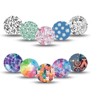 ExpressionMed Girls Holiday Gift Set Freestyle Libre 3 and Libre 3 Plus OverPatch, 10-Pack Tape, Cute Flowers & Happy Hues Adhesive Tape for CGM