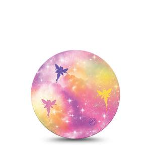 ExpressionMed Fairy Dust Libre 2 Overpatch, Libre 2 and Lingo Freestyle Pink Magical Pixies Single Adhesive Overlay