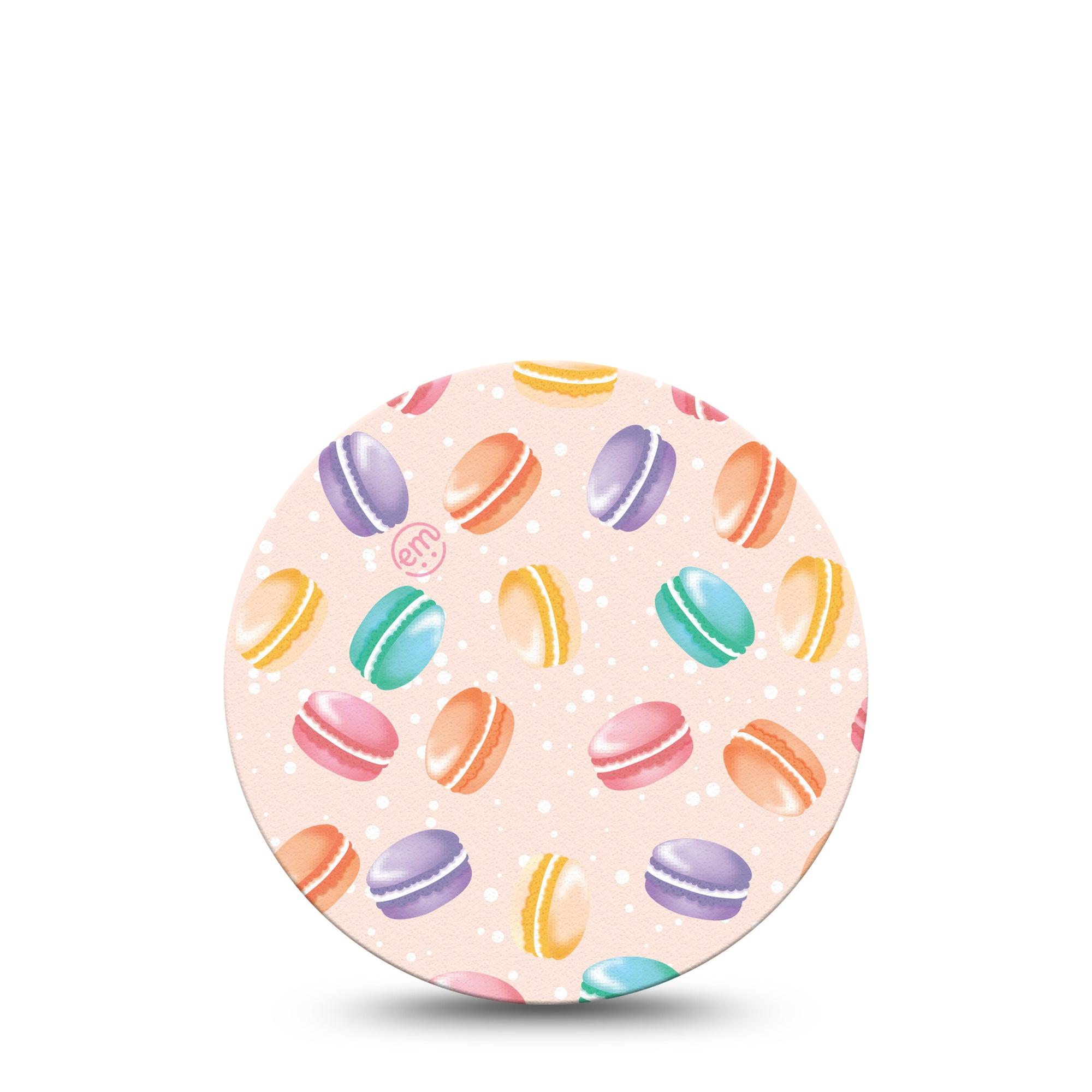 ExpressionMed Macarons Libre 2 Overpatch, Single, Colorful Dessert Themed, CGM Plaster Tape Design