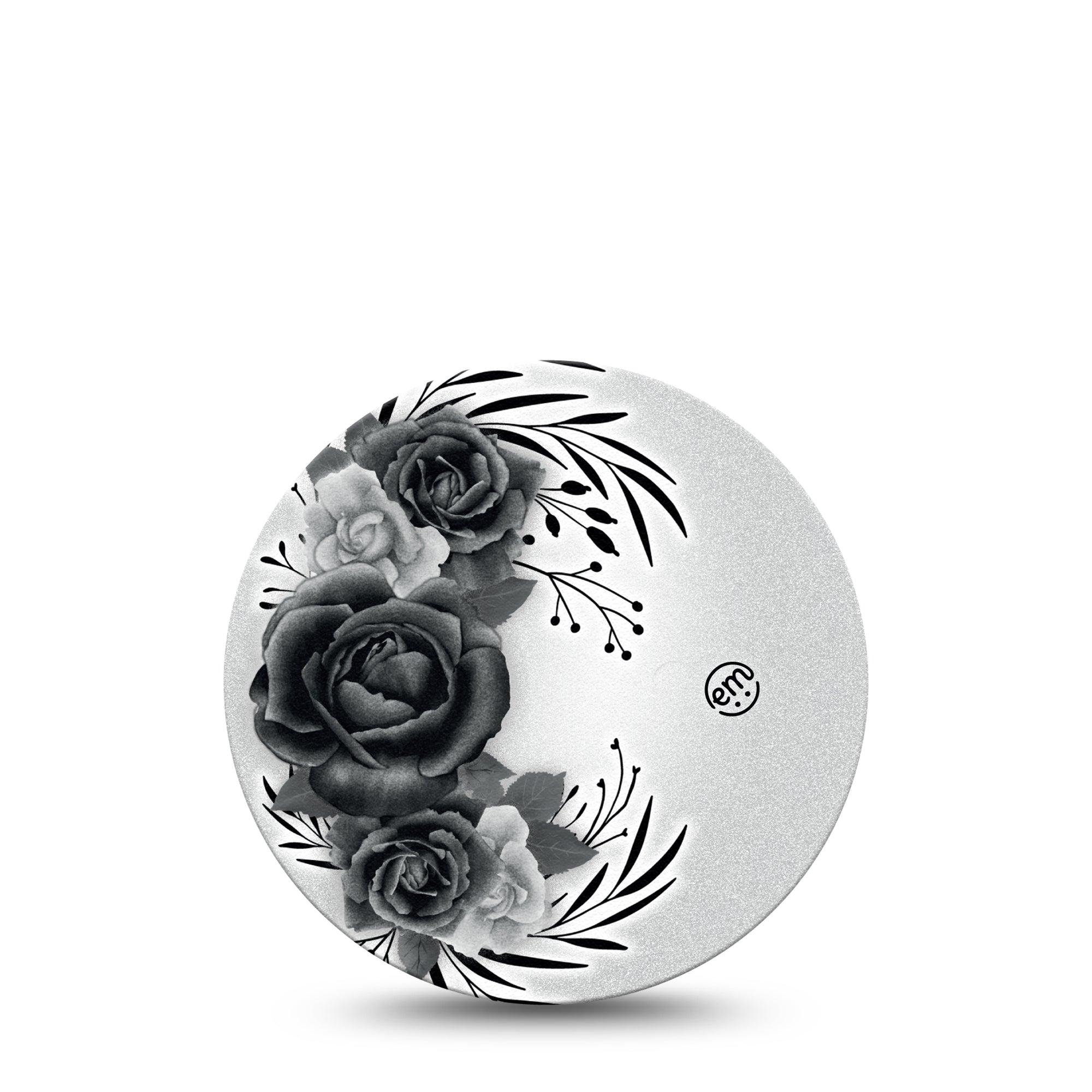 ExpressionMed Tattoo Rose Libre 2 Overpatch, Single, Tattoo Artwork Inspired, CGM Adhesive Tape Design