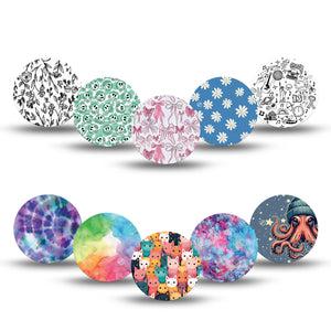 ExpressionMed Girls Holiday Gift Set Freestyle Libre, Libre 2 Plus, and Abbott Lingo OverPatch, 10-Pack Tape, Bright Blossoms & Sweet Colors Fixing Ring Tape for Continuous Glucose Monitor