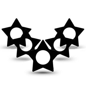 Black Libre Star Tape 5-Pack classic black cgm plaster design, Abbott Lingo