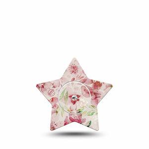 ExpressionMed Ethereal Spring Freestyle Libre 2 Star Shape Single Plaster CGM Design, Abbott Lingo with center sticker