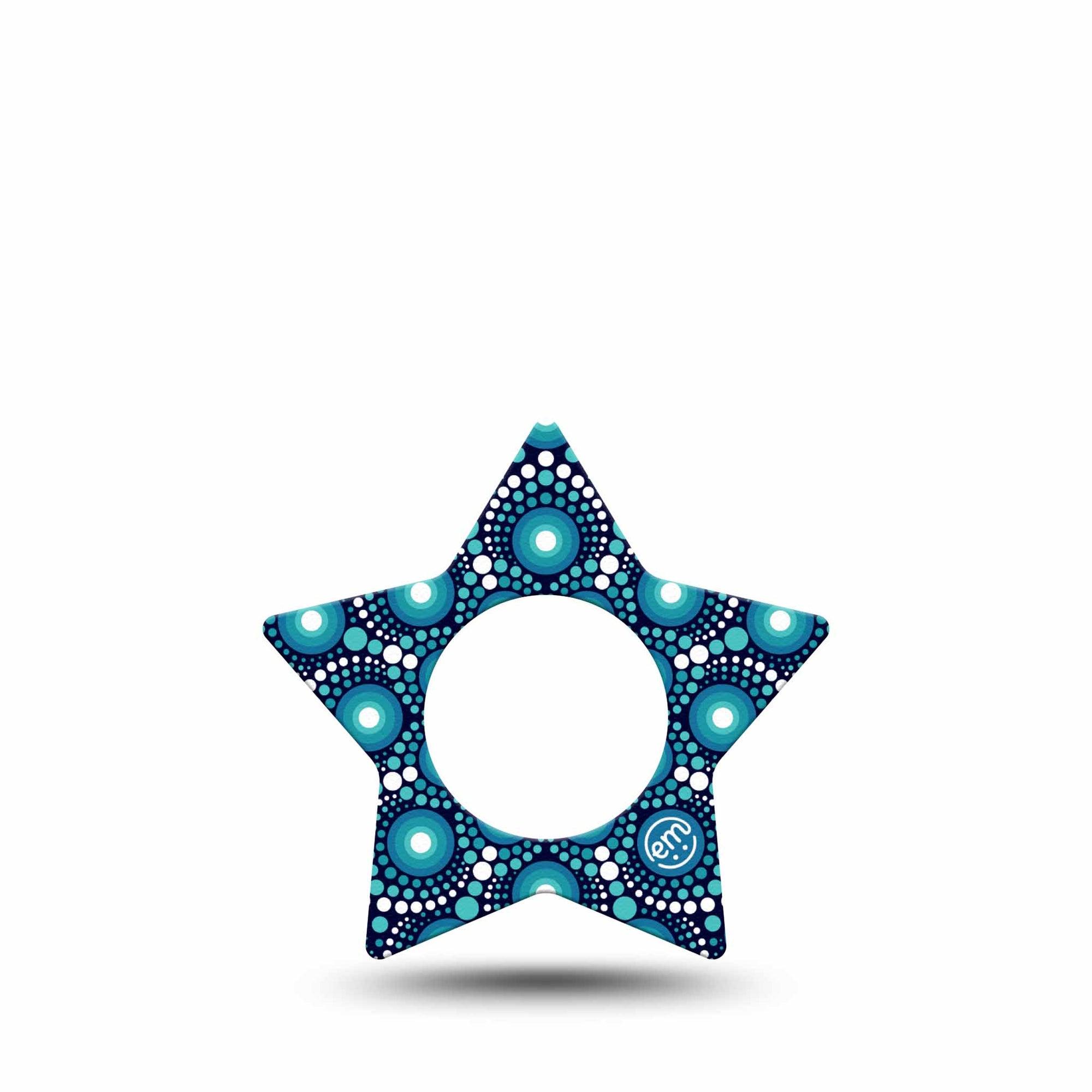 ExpressionMed Dot Art Freestyle Libre 2 Star Shape Tape, Abbott Lingo, Single Illusion Art Adhesive Tape CGM Design