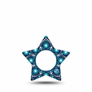 ExpressionMed Dot Art Freestyle Libre 2 Star Shape Tape, Abbott Lingo, Single Illusion Art Adhesive Tape CGM Design