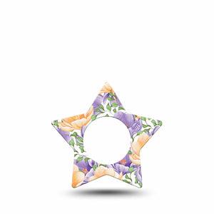ExpressionMed Crocus Flowers Freestyle Libre 2 Star Shape Single white crocus Plaster CGM Design, Abbott Lingo