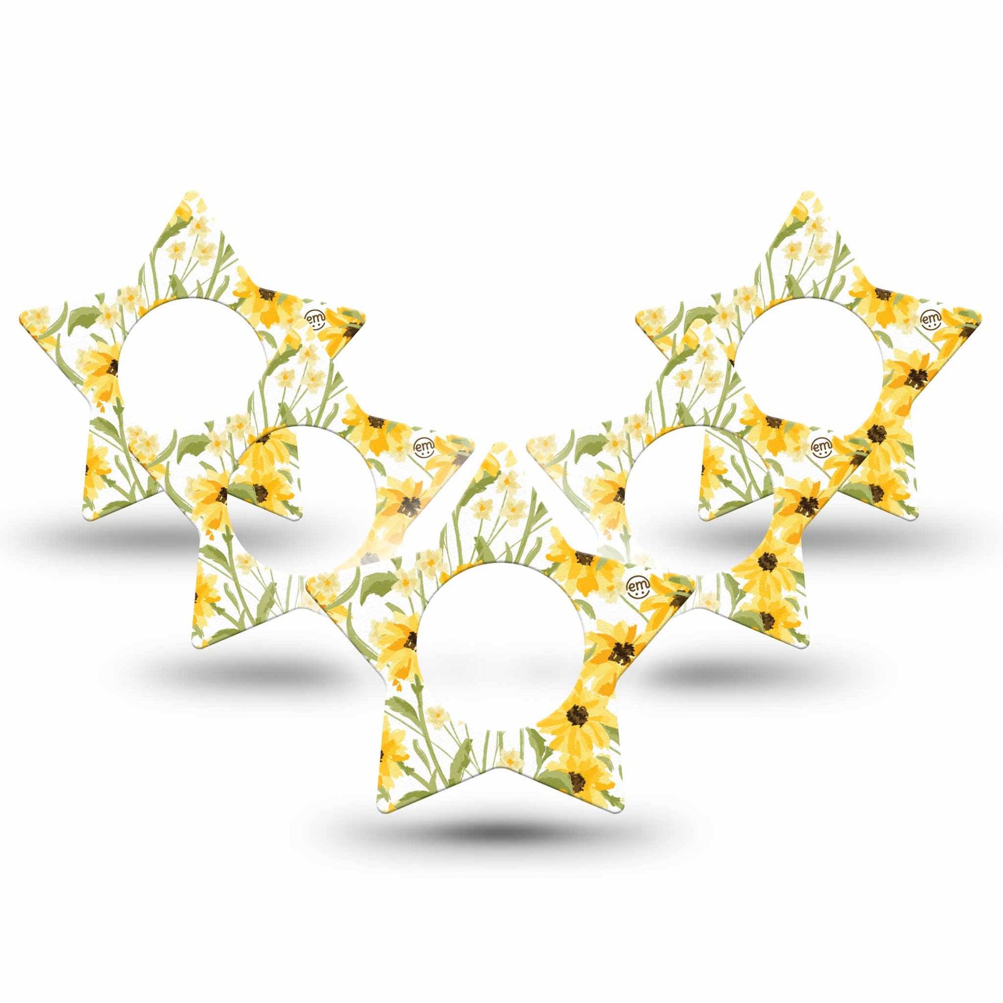 ExpressionMed Yellow Mosaic Floral Libre 2 and Lingo Star Patch