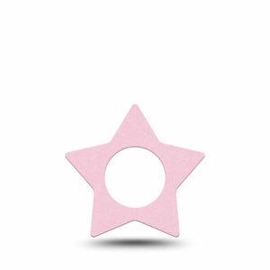 ExpressionMed Baby Pink Freestyle Libre 2 and Libre 2 Plus Star Shape Tape, Abbott Lingo, Single Tape Solid Baby Pink, Adhesive Tape CGM Design