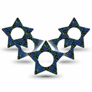 ExpressionMed Tractors Freestyle Libre 2 and Libre 2 Plus Star Shape Tape, Abbott Lingo, 5-Pack Tape Tractor Truck, Adhesive Tape CGM Design