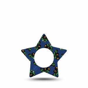 ExpressionMed Tractors Freestyle Libre 2 and Libre 2 Plus Star Shape Tape, Abbott Lingo, Single Tape Toy Tractors Inspired, Adhesive Tape CGM Design