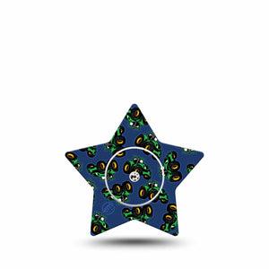 ExpressionMed Tractors Freestyle Libre 2 and Libre 2 Plus Star Shape Tape, Abbott Lingo, Single Tape and Single Sticker Toy Tractors Inspired, Adhesive Tape CGM Design