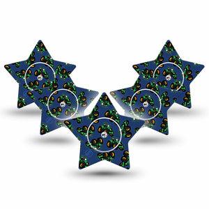 ExpressionMed Tractors Freestyle Libre 2 and Libre 2 Plus Star Shape Tape, Abbott Lingo, 5-Pack Tape and 5-Pack Sticker Tractor Truck, Adhesive Tape CGM Design