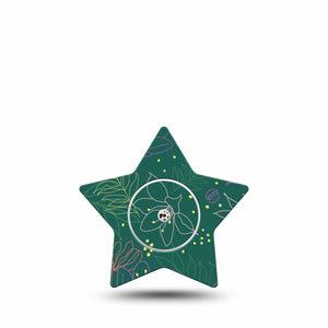 ExpressionMed Graphic Petals Freestyle Libre 2 and Libre 2 Plus Star Shape Tape, Abbott Lingo, Single Tape and Single Sticker Modern Petals, Adhesive Tape CGM Design