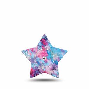 Ascendant, The Rise Libre Star Tape and Sticker, pink and purple splatter paint plaster design, Abbott Lingo