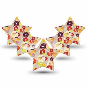 Citrus Slices Libre Star Tape 5-Pack Tape and 5-Pack Sticker, orange slices plaster design, Abbott Lingo