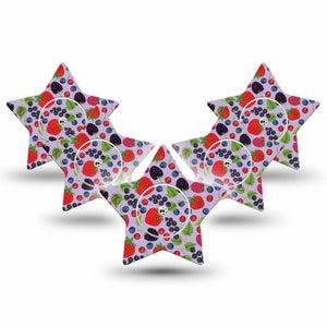Wild Berries Libre Star Tape 5-Pack blueberry star shaped design, Abbott Lingo with center stickers