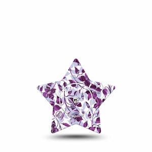 ExpressionMed Textured Petals Freestyle Libre 2 Star Shape Tape, Abbott Lingo,  Single Tape and Single Sticker Grooved Petals Adhesive Tape CGM Design