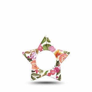 ExpressionMed Spring Bouquet Freestyle Libre 2 Star Shape Tape, Abbott Lingo,  Single Tape Spring Florals Adhesive Tape CGM Design