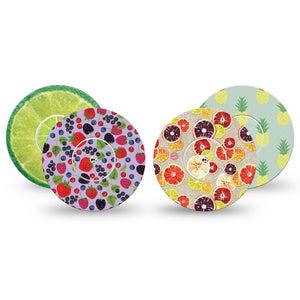 ExpressionMed Sweet Citrus Variety Pack Freestyle Libre Tape and Sticker, 8-Pack Variety, Citrus Delight, CGM Plaster Design, Abbott Lingo