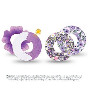 ExpressionMed Purple Hues Variety Pack Freestyle Libre and Libre 2 Plus Tape, Abbott Lingo, 4-Pack Tape Variety Sunlight-Activated, Fixing Ring Tape Continuous Glucose Monitor Design