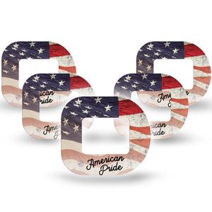 ExpressionMed American Pride Tandem Mobi Tape 5-Pack Tape Freedom Symbol Adhesive Tape Pump Design