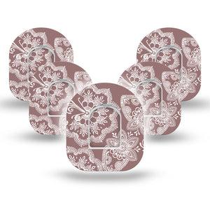 ExpressionMed Henna Pod Tape 5-Pack Sticker and 5-Pack Tape, Mehndi Art Adhesive Tape Pump Design