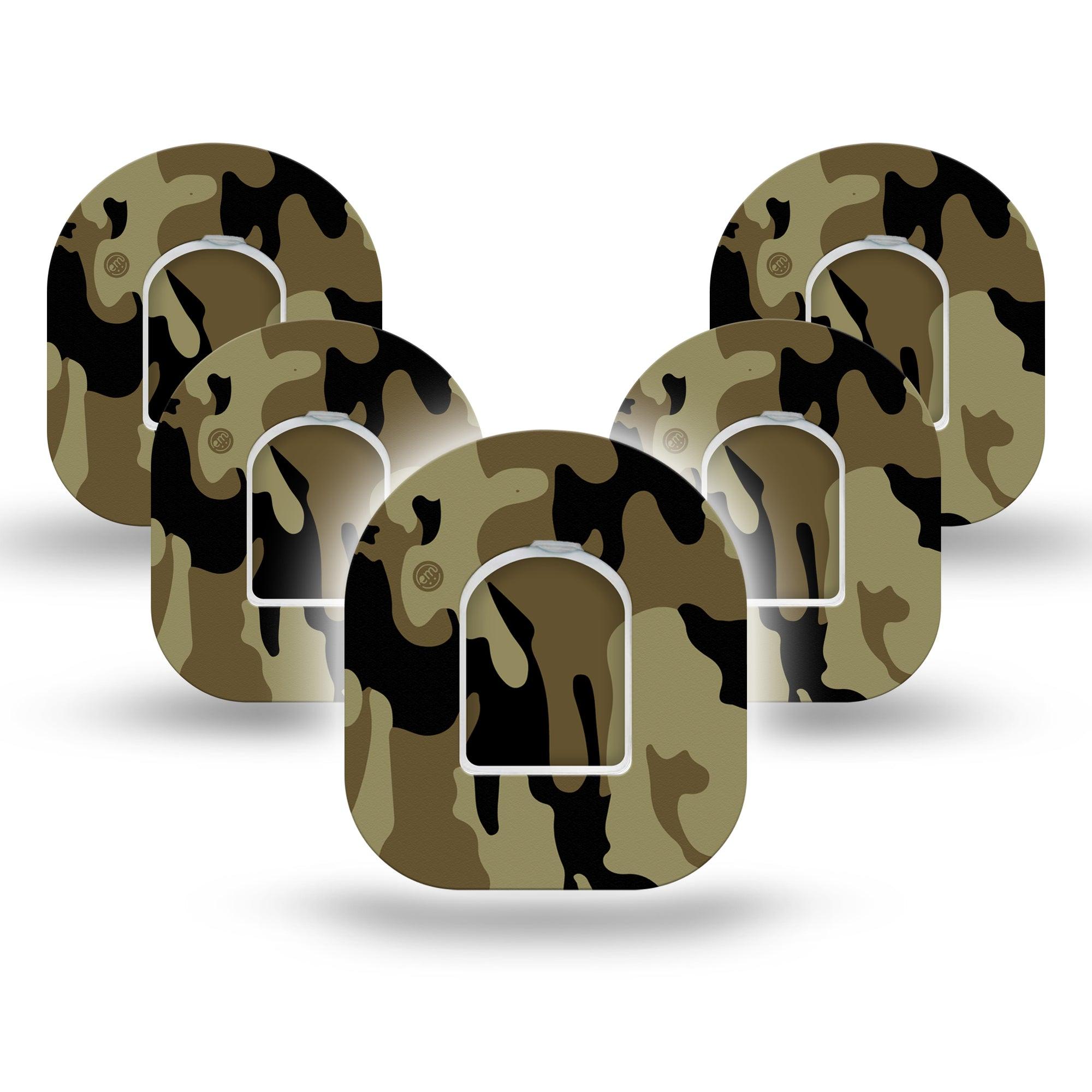 ExpressionMed Camo Pod 5-Pack Tapes and Stickers, Army Print Patch Pump Design