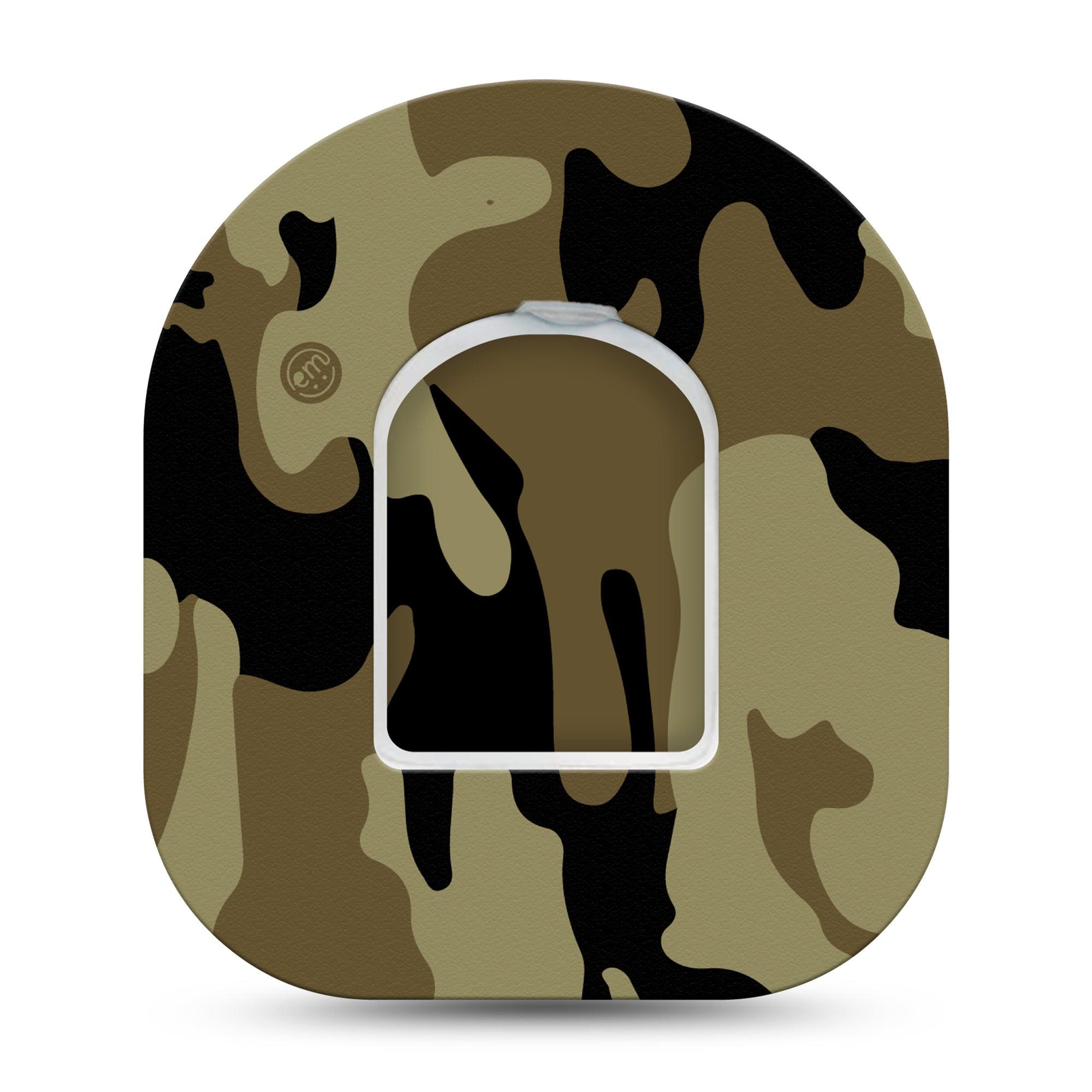 ExpressionMed Camo Pod Single Tape and Sticker, Military Dress Inspired Patch Pump Design