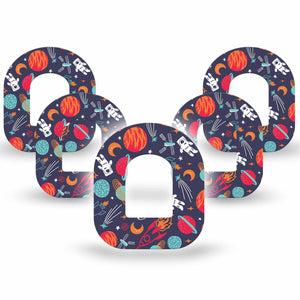 ExpressionMed Space Pod Cover Tape 5-Pack, Interstellar themed Overlay Patch Pump Design