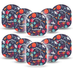 ExpressionMed Space Pod Cover Tape 10-Pack Stickers and Tape, Interstellar themed Overlay Patch Pump Design