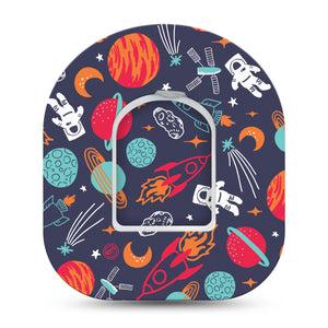 ExpressionMed Space Pod Cover Tape Single Sticker and Tape, Interstellar themed Overlay Patch Pump Design