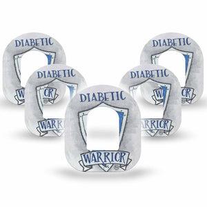 ExpressionMed Grey Diabetic Warrior Omnipod Tape 5-Pack