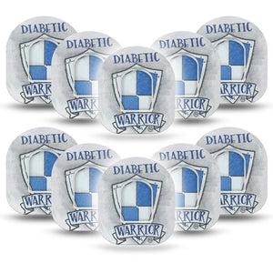 ExpressionMed Grey Diabetic Warrior Omnipod Tape 10-Pack Stickers and Tape