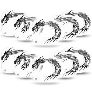 ExpressionMed Black and White Dragon Pod Tape 10-Pack