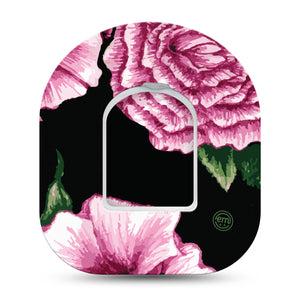 ExpressionMed Intricate Pink Flower Omnipod Tape and Sticker