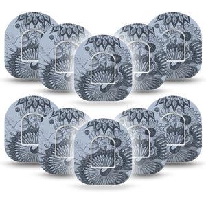 Blue Floral Dani Pod Tape 10-Pack Stickers and Tapes