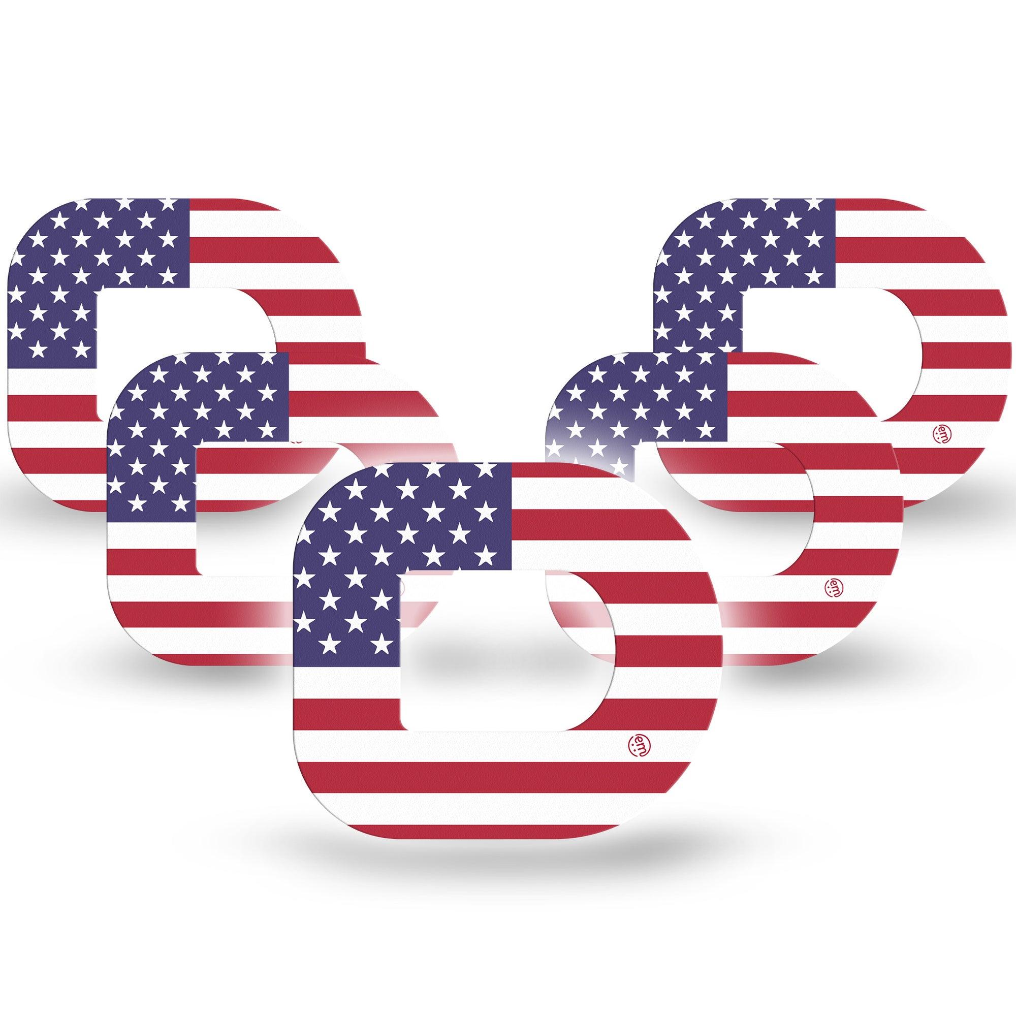 American Flag CGM Tape for Omnipod 5-pack