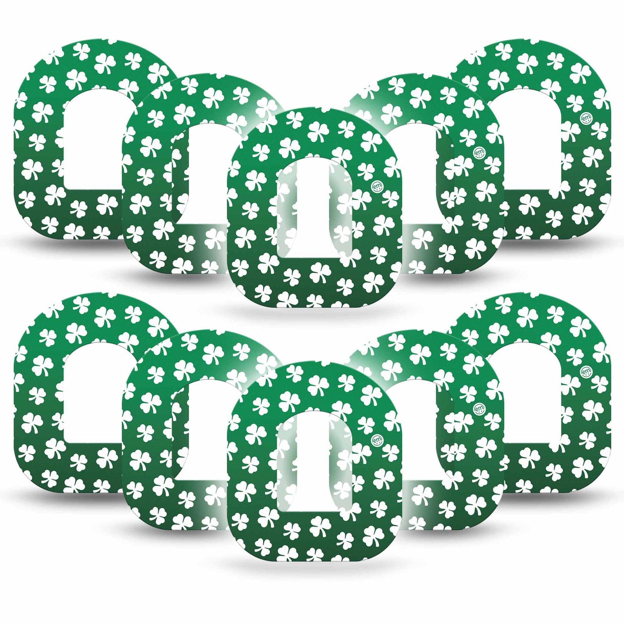ExpressionMed Shamrock Omnipod Tape, 10-Pack Tape Triple Leaf, Adhesive Patch Pump Design
