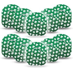 ExpressionMed Shamrock Omnipod Tape, 10-Pack Tape and 10-Pack Sticker Fresh Clover, Adhesive Patch Pump Design