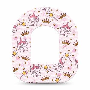 Castles Pod Tape, Single, Pink Palaces Inspired, CGM Overlay Patch Design
