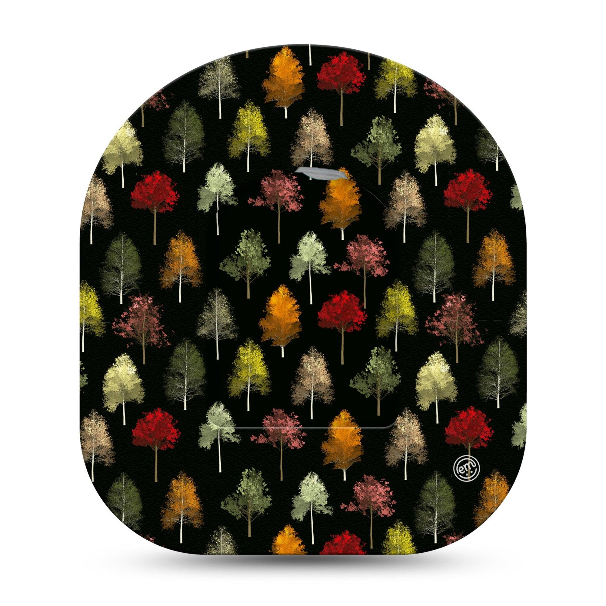 Dark Forest Pod Center Sticker with Matching Pod Patch Single Autumn Fall Palette Trees