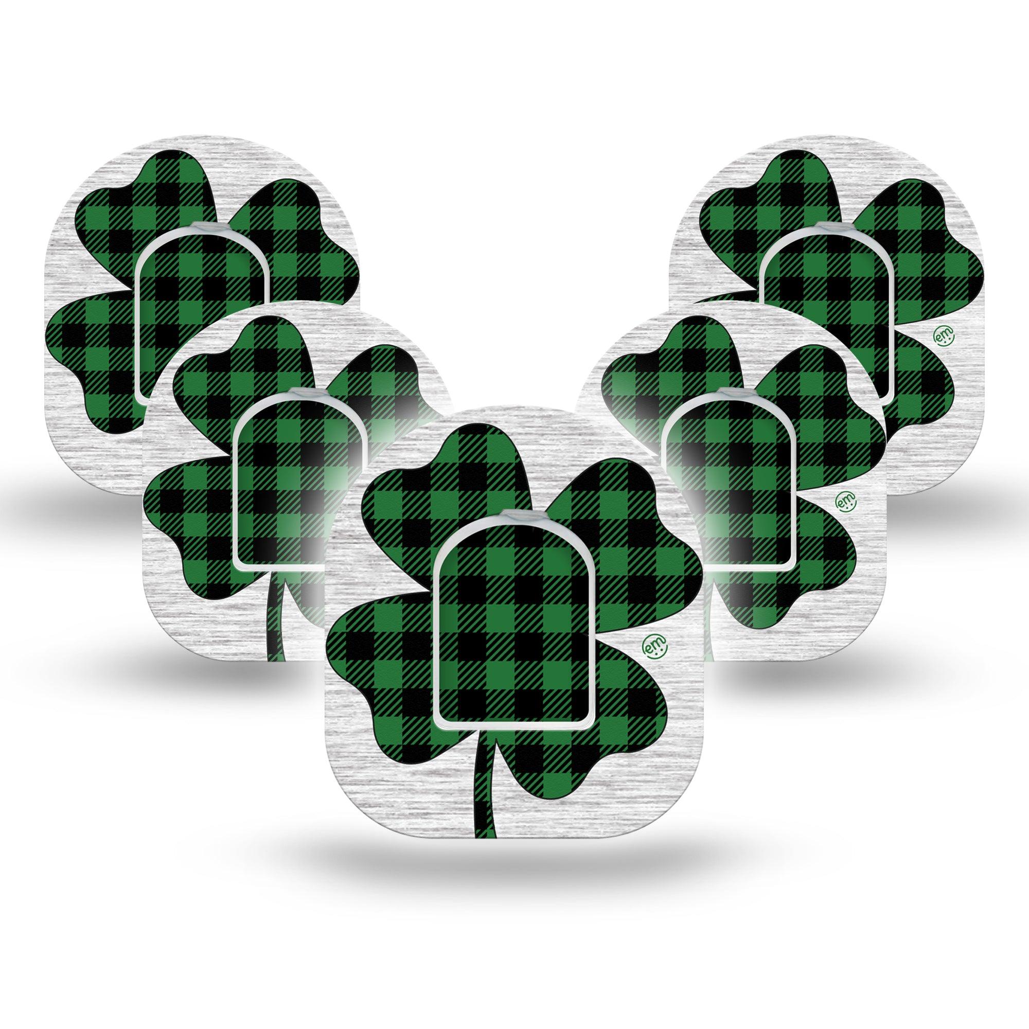 ExpressionMed Embroidered Clover Pod Tape, 5-Pack Tape and 5-Pack Sticker