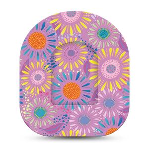 ExpressionMed Giant Daisies Pod Center Sticker and Tape Paper Flower Craft Inspired, Vinyl Sticker and Tape Design Pump Design