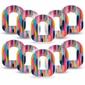 ExpressionMed Brush Strokes Omnipod 10-Pack Modern Abstract art by Etta Vee Adhesive Patch Pump Design